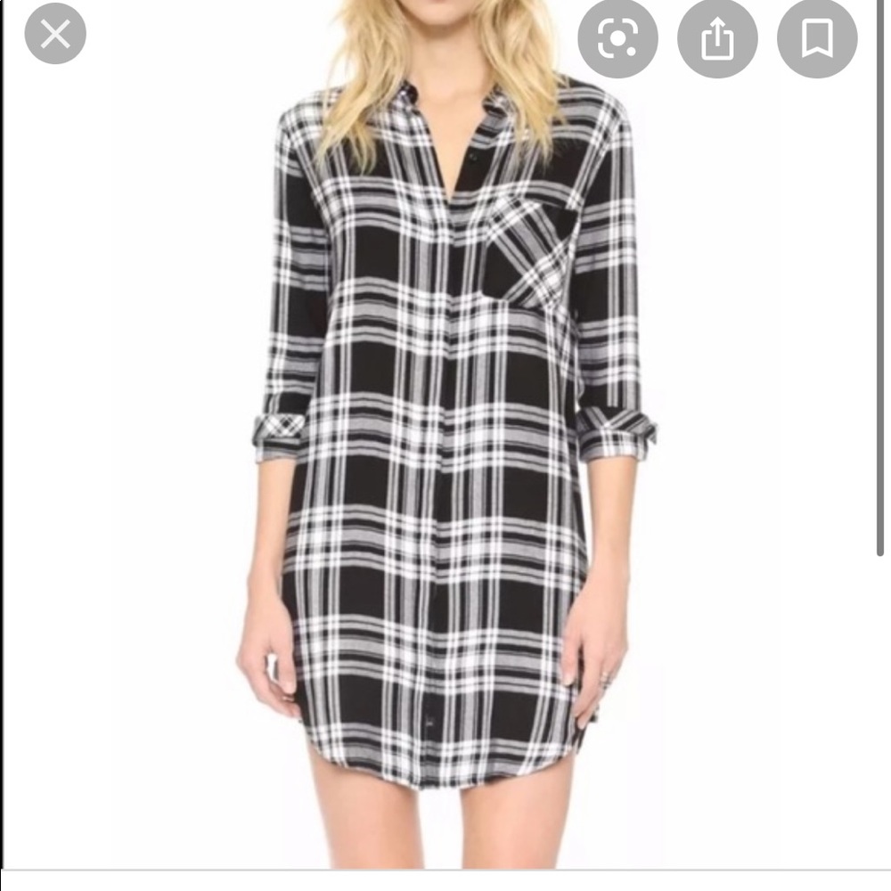 RAILS black and white plaid dress